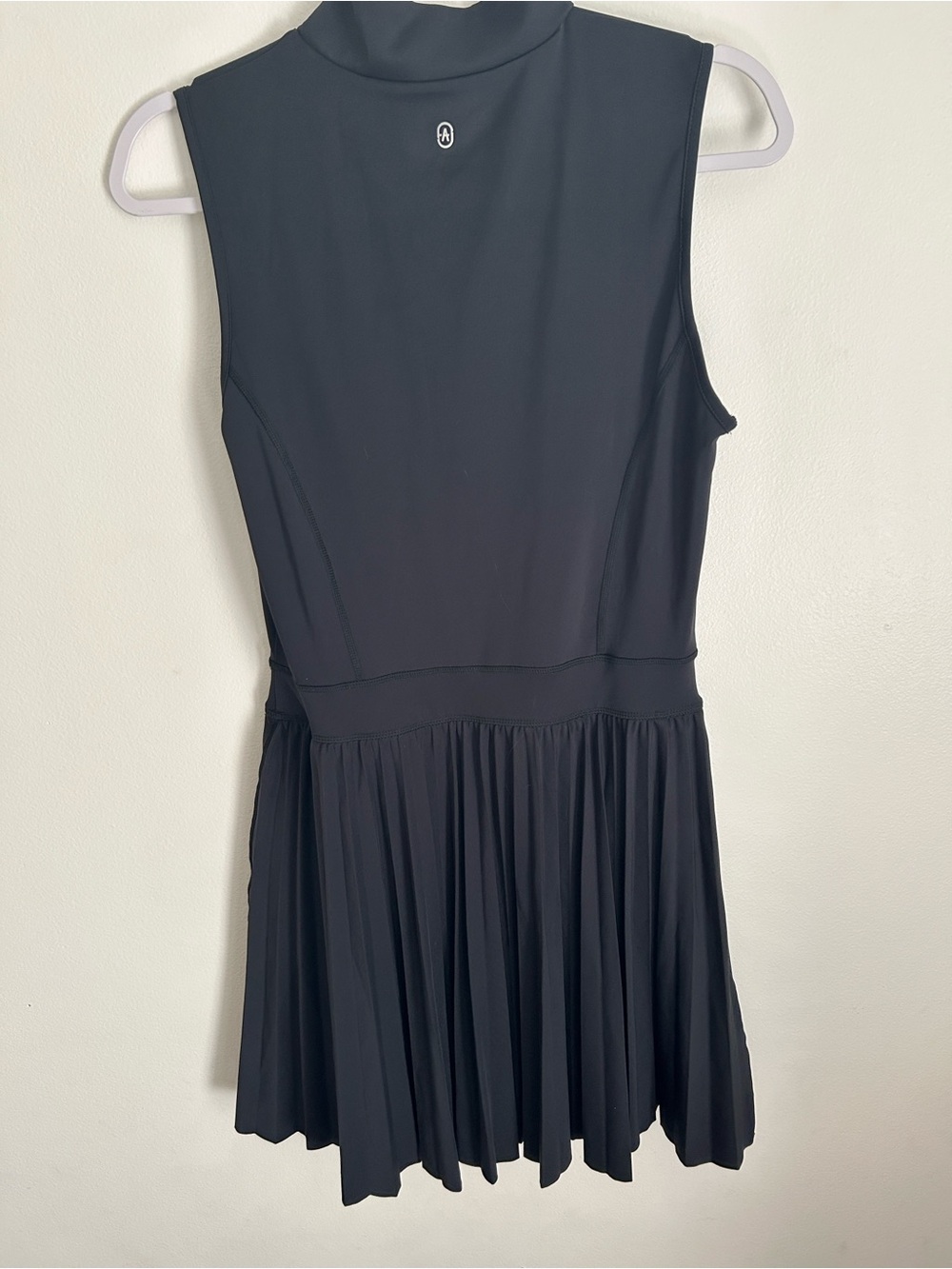 JustFab Black Sleeveless Pleated Sport Dress - Picture 7 of 12